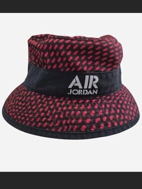 Jordan Pink and Black AIR Logo Kids Bucket Hat